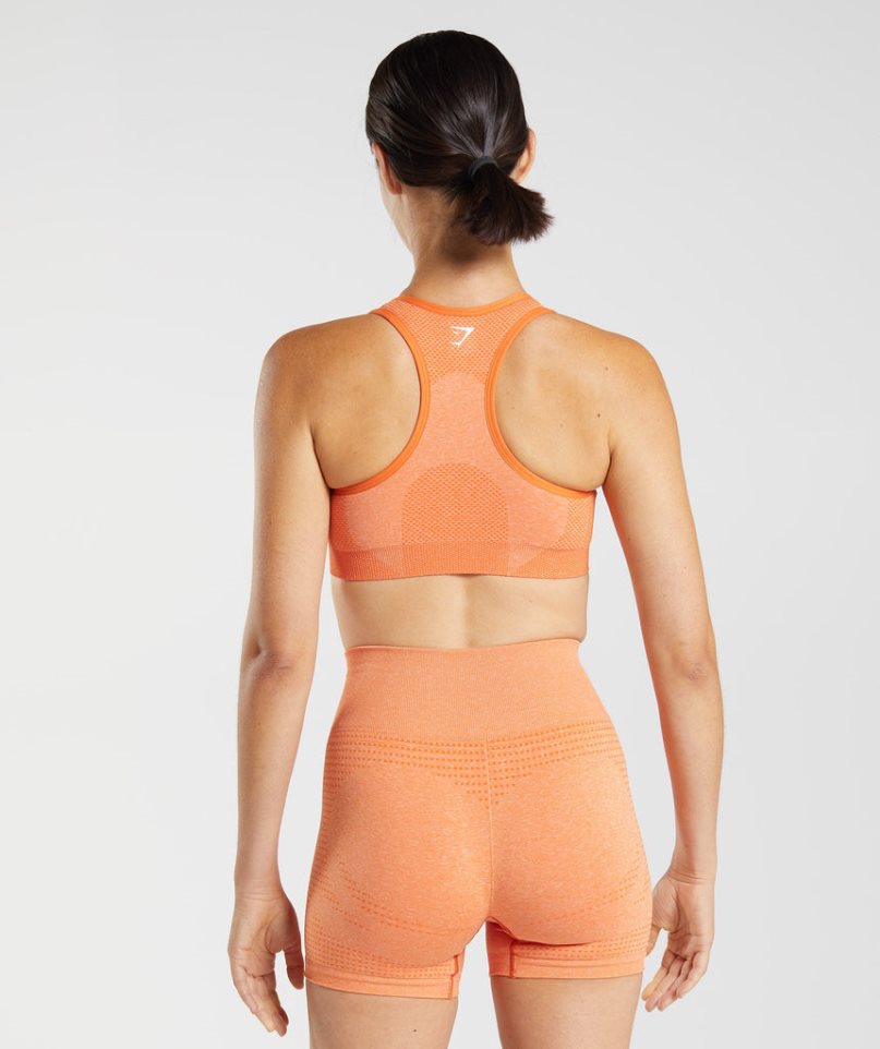 Women's Gymshark Vital Seamless 2.0 Sports Bra Orange | CA 58DA03